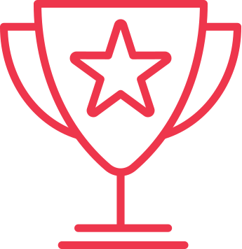 Illustration of a trophy with a star symbol.